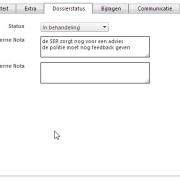 status van het dossier